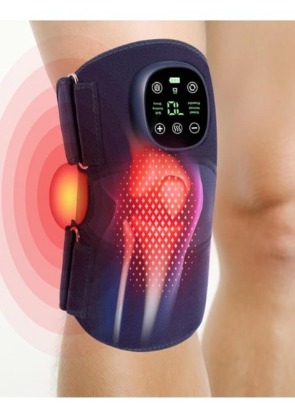 Glr XG-2023 Şarjlı Diz Masaj Aleti Titreşim ve Termal Etkili Hava Yastıklı Diz Masaj Cihazı