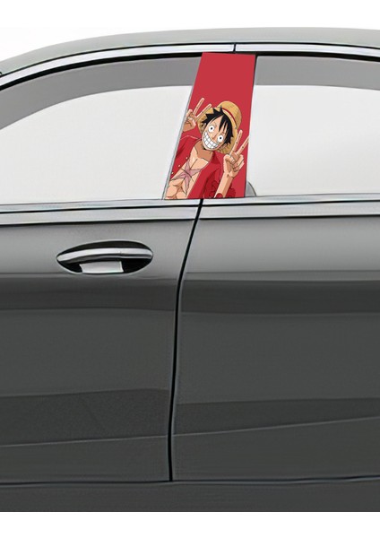 Araç Kapı Direk Kaplama Folyosu Desenli (Sağ Sol Takım) (2 Adet) - 22X50 cm