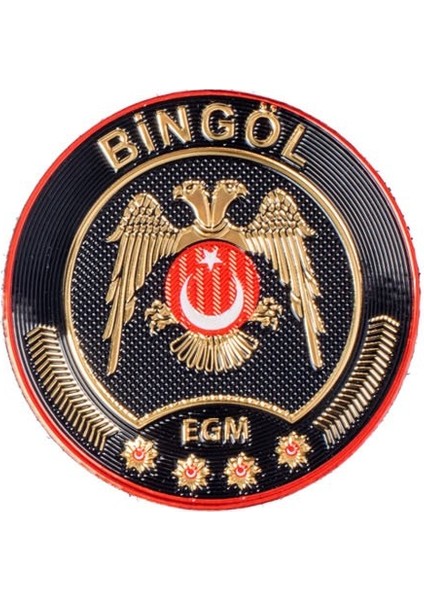 Bingöl Çevik Kuvvet Polis Kol Arması 3D Plastik Tpu, Yeni Tip, Cırtlı, Standart Ölçü,