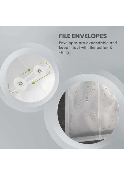 12 Paket Şeffaf Plastik Zarflar Poli Zarflar Genişletilebilir Dosyalar (Yurt Dışından) fırsatları
