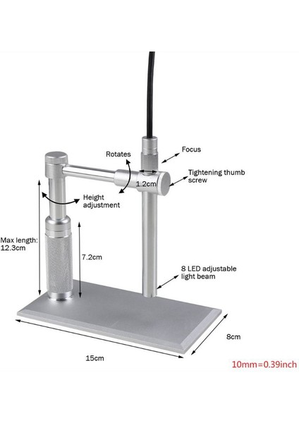 2mp USB Dijital Mikroskop 500X 8 LED Kamera Stand Mikroskopisi Cmos Sensörü 2 Megapiksel Işık Kaynak Kontrol Tekerlek Ayarı (Yurt Dışından) fiyatları