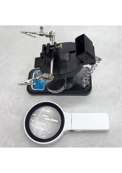 Demir Braket ve Yardımcı Klips Bakım ile LED Işıksal Büyüteç, Büyüteç Pille Destekli Ayarlanabilir Loupe B (Yurt Dışından) fırsatları