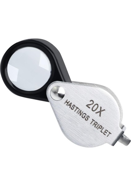 Mini Kuyumcular Loupe 20X Üçlü Loupe Büyüteç 12MM Üçlü Lens Katlanabilir Göz Döngüsü Takı Büyüteç Cam (Yurt Dışından)