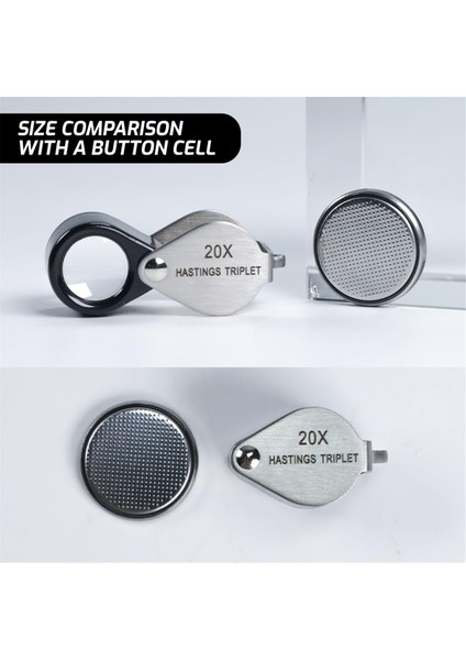 Mini Kuyumcular Loupe 20X Üçlü Loupe Büyüteç 12MM Üçlü Lens Katlanabilir Göz Döngüsü Takı Büyüteç Cam (Yurt Dışından) modelleri