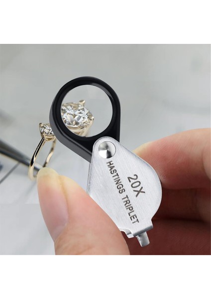 Mini Kuyumcular Loupe 20X Üçlü Loupe Büyüteç 12MM Üçlü Lens Katlanabilir Göz Döngüsü Takı Büyüteç Cam (Yurt Dışından) fırsatları
