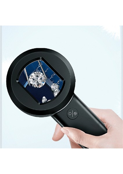 Yüksek Çözünürlüklü El Tipi Büyütme Cam Fotoğraflanabilir IPS Renk Ekranı Yerleşik LED Işıklar Akıllı Büyüteç (Yurt Dışından)