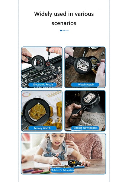 Yüksek Çözünürlüklü El Tipi Büyütme Cam Fotoğraflanabilir IPS Renk Ekranı Yerleşik LED Işıklar Akıllı Büyüteç (Yurt Dışından) fiyatları
