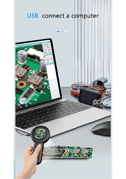 Yüksek Çözünürlüklü El Tipi Büyütme Cam Fotoğraflanabilir IPS Renk Ekranı Yerleşik LED Işıklar Akıllı Büyüteç (Yurt Dışından) modelleri