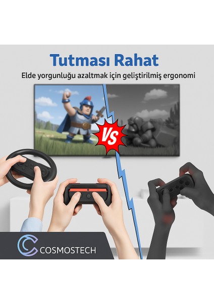 Switch 2 Joy-Con-Wheel Direksiyon & Grip Seti – 4 In 1 Oyun Aksesuar Paketi fiyatları