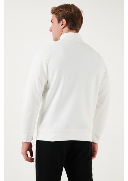 Pamuklu Regular Fit Yarım Fermuarlı Dik Yaka Sweat Erkek Sweat 59052592