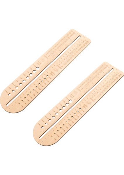 Örgü Ölçüm Cetveli Örgü Iğne Gösterge Tığ Işaretini Ahşap Tığ Işgali Diy Örgü Ahşap Çorap Örgü Aracı (Yurt Dışından)