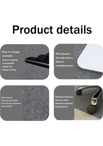 Ofis Sandalye Matı Sert Ahşap/fayans Zemin Için, 35.4INX55IN Açık Gri (Yurt Dışından) fırsatları