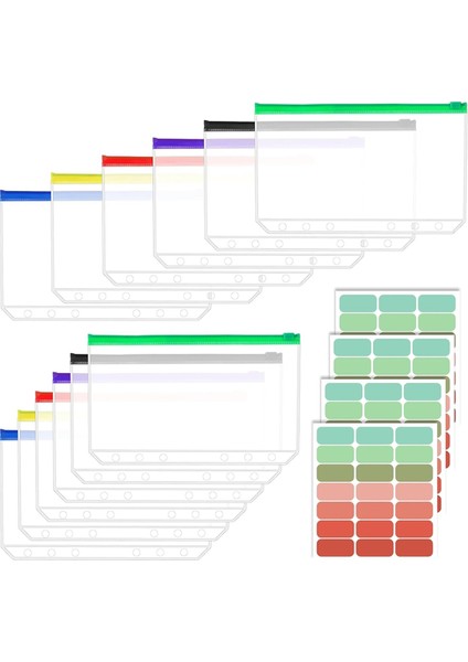 12 Adet A5 Klasör Cepleri 6 Delikli A5 Klasör Ekleri (Yurt Dışından)