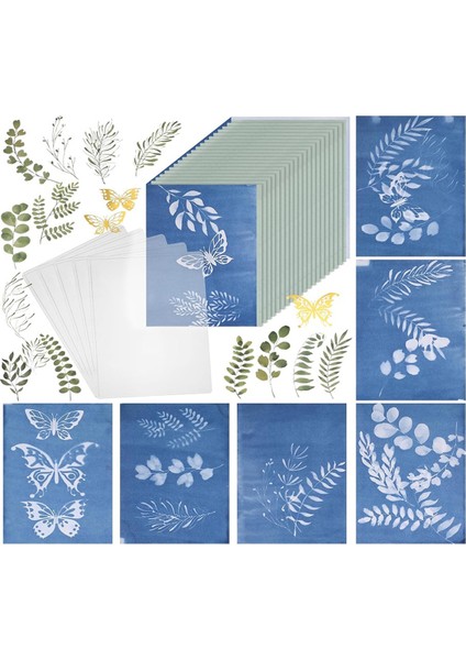 100 Parça Teal Kağıt Güneş Baskı Kağıt Kiti (Yurt Dışından)