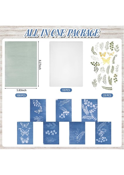 100 Parça Teal Kağıt Güneş Baskı Kağıt Kiti (Yurt Dışından) fırsatları