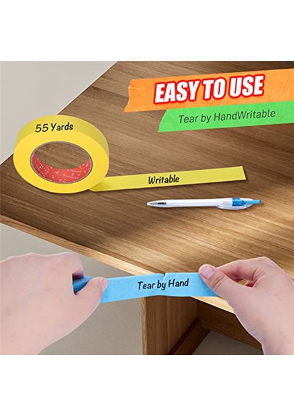 Renkli Maskeleme Bandı Toplu 1.980 Ayak x 1 Inç 12 Renk - Bant Ruloları (Yurt Dışından) indirimleri