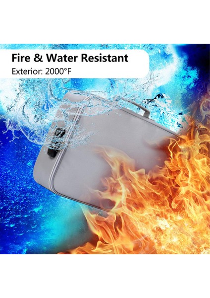 Kilitli Yangına Dayanıklı Belge Çantası Dosya Depolama Düzenleyici Çantası (Yurt Dışından) modelleri