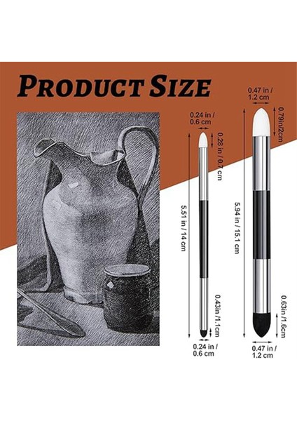 Sanatçılar Için 6'lı Karıştırma Sünger Kalemler Çift Uçlu Yıkanabilir Fırçalar (Yurt Dışından) modelleri