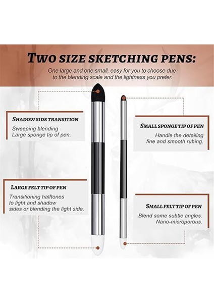 Sanatçılar Için 6'lı Karıştırma Sünger Kalemler Çift Uçlu Yıkanabilir Fırçalar (Yurt Dışından) fırsatları