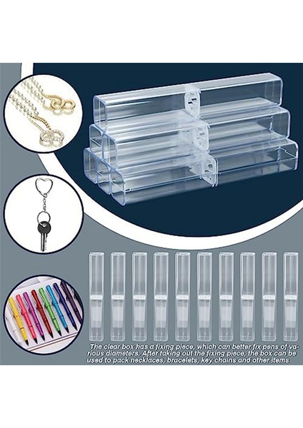 25 Adet Şeffaf Kalem Kutusu, Tekrar Kullanılabilir Kalem Hediye Kutusu Boş Plastik Kalem Kutusu (Yurt Dışından) fırsatları