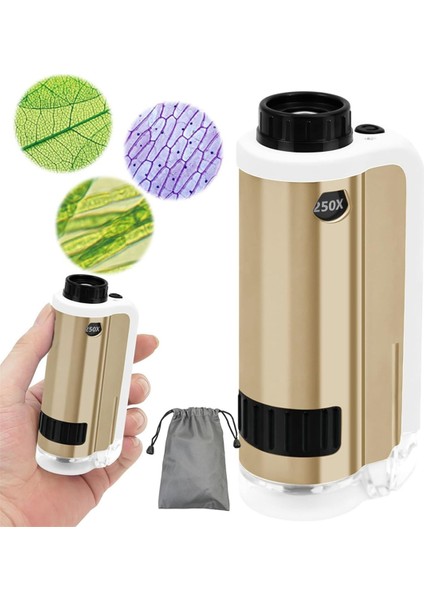 Çocuklar Için Mini Mikroskop, 100X-250X Zoom Pocket Mikroskop, Stem Bilim Elde Taşınağı Miniscope Doğum Günü Hediyeleri Çocuklar Için (Yurt Dışından) fiyatları