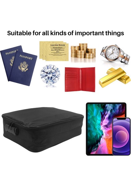 Dosya Cep Tutucu, Kod Kilidi ile Oxford Belge Saklama Çantası (Siyah) (Yurt Dışından) modelleri