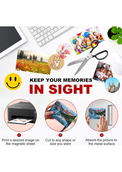 Yazdırılabilir Manyetik Sayfalar, 8,5x 11 Inç, 10 Paket Parlak Mıknatıslı Yazıcı (Yurt Dışından) fırsatları