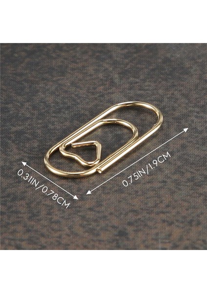 150 Adet Altın Sevimli Ataç Kalp Şeklinde Ataç (Yurt Dışından)