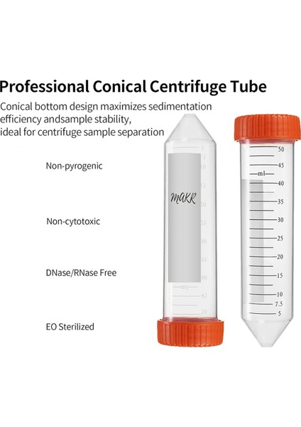 Konik Santrifüj Tüpleri 50ML, Sızdırmaz Vidalı Kapaklar (Yurt Dışından) fırsatları