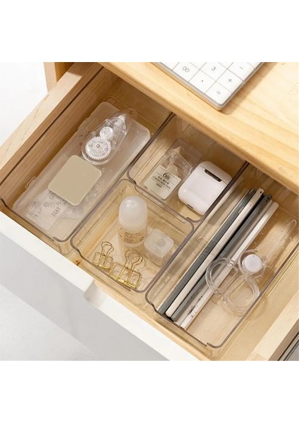 25 Adet Şeffaf Çekmece Düzenleyici Saklama Kutusu Seti Pürüzsüz Kenar Çapaksız (Yurt Dışından) fiyatları