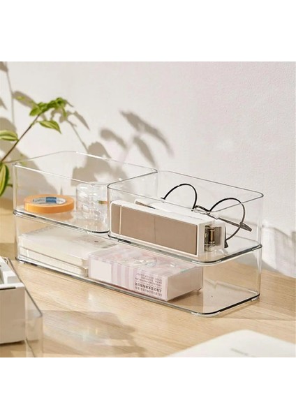 25 Adet Şeffaf Çekmece Düzenleyici Saklama Kutusu Seti Pürüzsüz Kenar Çapaksız (Yurt Dışından) indirimleri