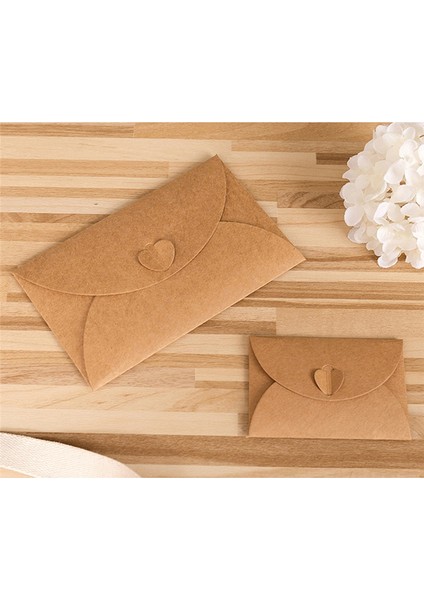 100 Adet Kraft Mini Zarflar Kahverengi Kraft Hediye Zarfları 103X70MM (Yurt Dışından)
