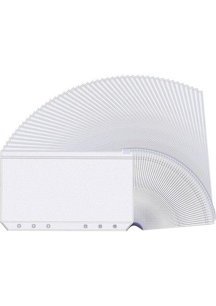 48 Parça Klasör Cepleri 6 Delik Fermuarlı Klasör Kesesi Klasörleri (A6) (Yurt Dışından)