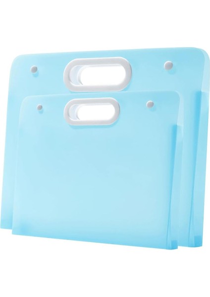 2 Adet Plastik Sanat Portföyü Klasör Sanat Saklama Kutusu Mavi (Yurt Dışından)