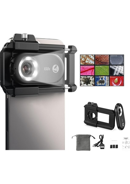 Cep Telefonu Mikroskop Lensi Cpl LED 3&#39;te 1 Makro Büyüteç Kitleri Telefon Lens Için Biyolojik Mikroskop 150X (Yurt Dışından) fiyatları