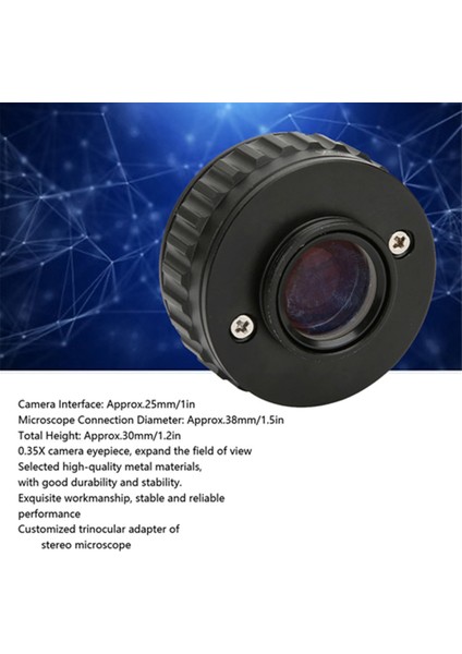 Trinoküler Stereo Mikroskop Için 0.35X Ctv Mikroskop Lens Kamera Arayüz Adaptörleri (Yurt Dışından) fiyatları