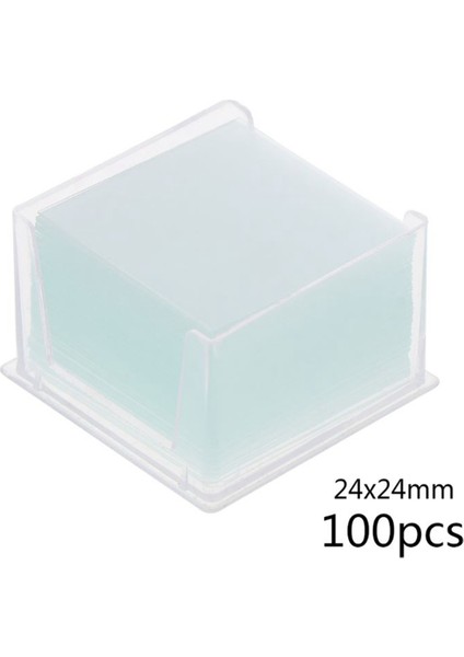 Cumerslip Slaytlar Laboratuvar Malzemeleri Kare Mikroskop Kapağı Cam Set Okul Eğitim Laboratuar Değiştirme Aracı 24X24MM (Yurt Dışından) indirimleri