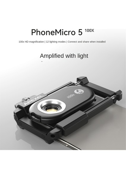 Apexel Telefon Mikroskop Lens, 100X Telefon Lens Nano Zoom, LED Uv Işığı/cpl/universal Clip 100X ile Android/iphone Için (Yurt Dışından) fırsatları