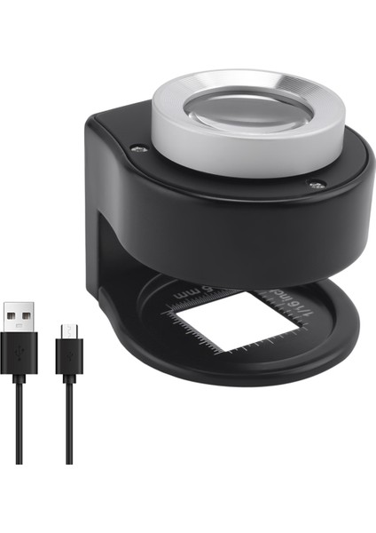 6 LED Işığı ile 30X Loupe Büyüteç, Şarj Edilebilir Taşınabilir Masaüstü Metal Kuyumcular Loupe, Camı Işıkla Büyütme (Yurt Dışından) modelleri