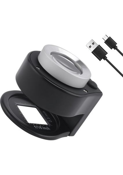 6 LED Işığı ile 30X Loupe Büyüteç, Şarj Edilebilir Taşınabilir Masaüstü Metal Kuyumcular Loupe, Camı Işıkla Büyütme (Yurt Dışından) indirimleri