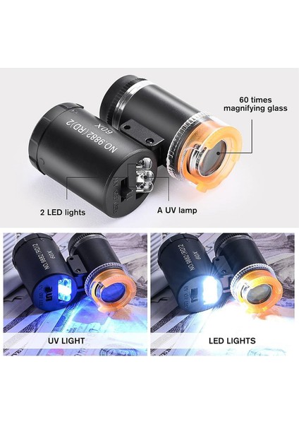 30X Loupe Büyüteç ve 60X Mini Mikroskob, Masaüstü Taşınabilir Metal Büyüteç Katlama Ölçekli Dikiş Magnifleme Cam (Yurt Dışından) indirimleri