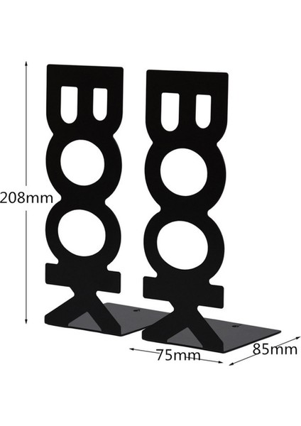 1 Çift Kitap Ayracı Kütüphane Okul Kitap Tutucu Kitap Mektup Siyah (Yurt Dışından) fiyatları