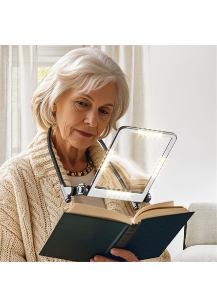 Açık Ellersiz Büyüteç, 3 Renkli Kısaltılabilir, Okuma Için Işık ile Büyüteç, Boyun Giyme Tam Sayfa Büyüteç (Yurt Dışından) fiyatları