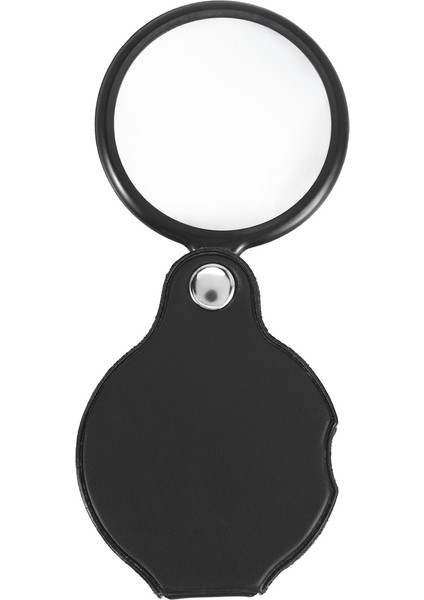 Katlanır Kat Uzakta Cep Büyütme Cam Büyüteç Lens 3x Büyütme Katlanır Deri Kasa Büyütme Cam (Yurt Dışından)