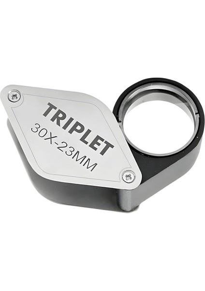 30X Kuyumcular Loupe Üçlü Lens Katlanabilir Cep Metal Loupe Büyüteç, Madeni Paralar, Pullar, Saatler (Yurt Dışından)