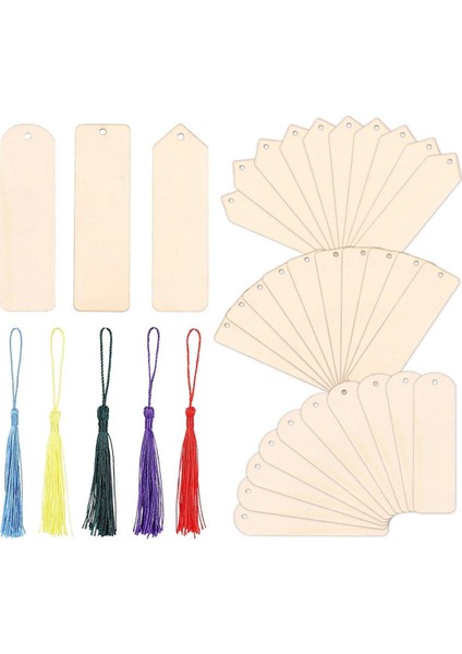 30 Adet Ahşap Ayraçlar Boş Dıy Ahşap Ayraç El Sanatları Tamamlanmamış Etiketler (Yurt Dışından)