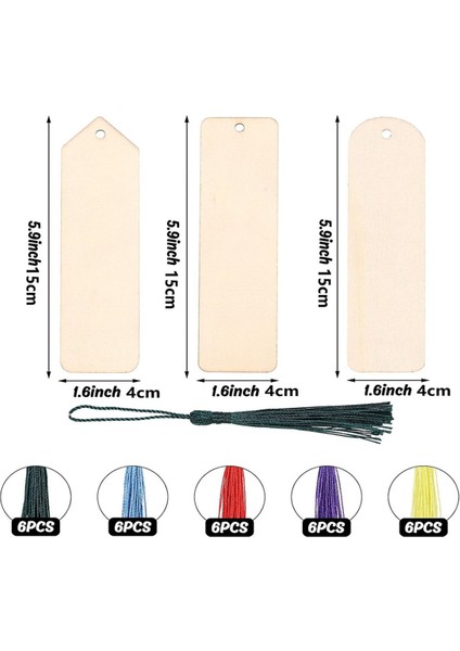 30 Adet Ahşap Ayraçlar Boş Dıy Ahşap Ayraç El Sanatları Tamamlanmamış Etiketler (Yurt Dışından) fiyatları