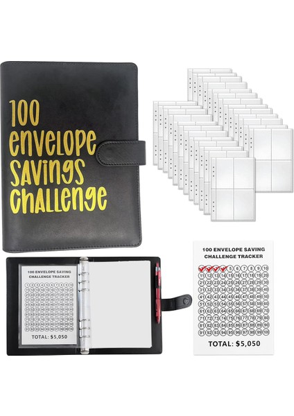 Zarf Mücadelesi Klasörü, 100 Zarf Tasarruf Mücadelesi Siyah (Yurt Dışından) modelleri