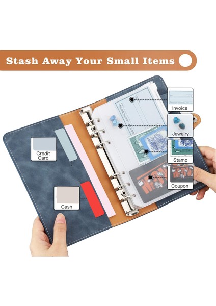 A6 Bütçe Dosyası Nakit Zarf Cepleri ve Etiketli, Mavi (Yurt Dışından) modelleri