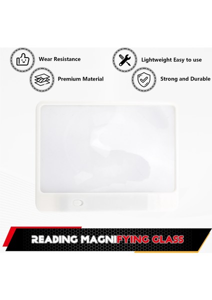 Candy Asi-Tv-On-Tv Tam Sayfa Kitap Büyüteç ve Işık Sayfa 3x Daha Büyük, Optik Sınıf, Parlama Önleyici Beyaz (Yurt Dışından) indirimleri